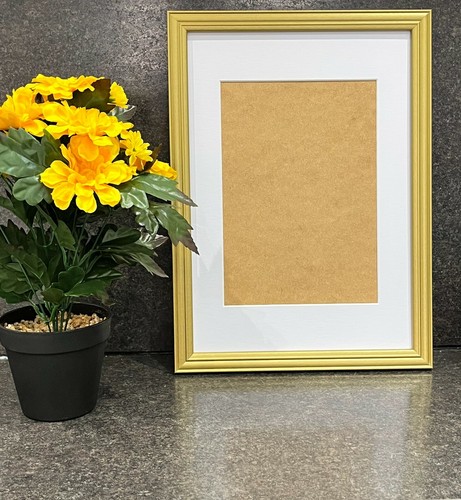 Gold colour photo frame - gold,
