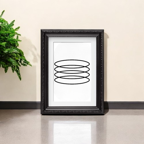 Ornate black picture - ornate,