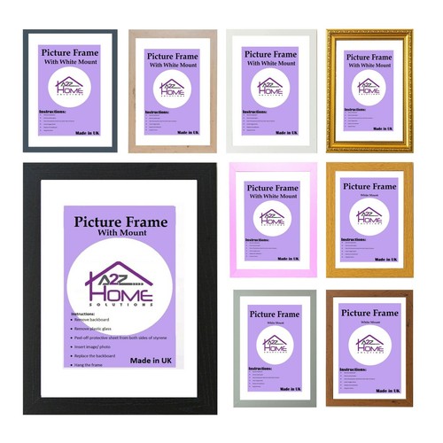 Poster frame with white - frame, mount